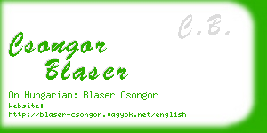 csongor blaser business card